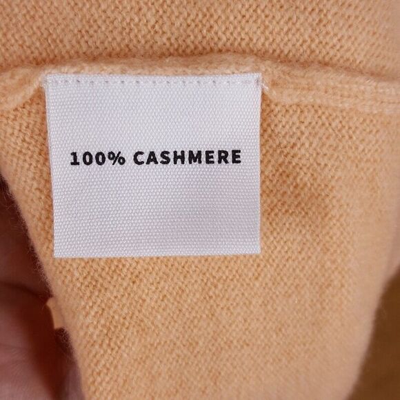 LINGUA FRANCA Sweater Womens Large Peach Pullover Crew 100% Cashemere - Picture 4 of 7
